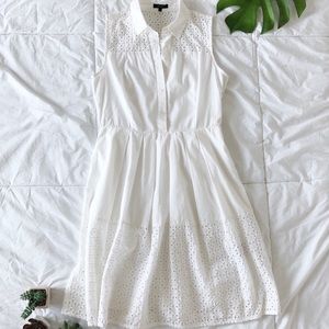 🌿RW&Co White Eyelet Button-up Dress